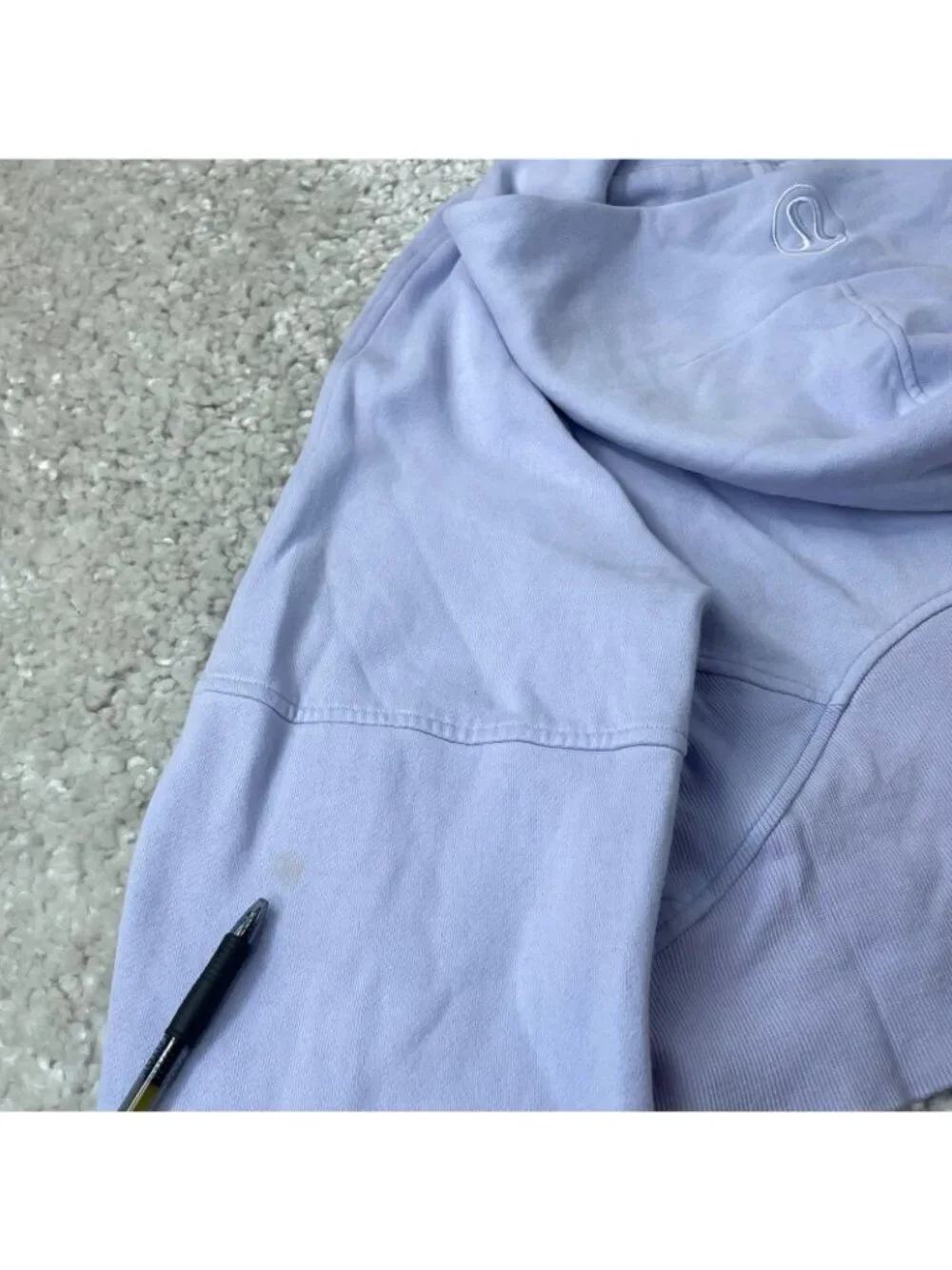 Lululemon Scuba Oversized 1/2 Zip Crop Hoodie Lavendar Dew Womens XS/S